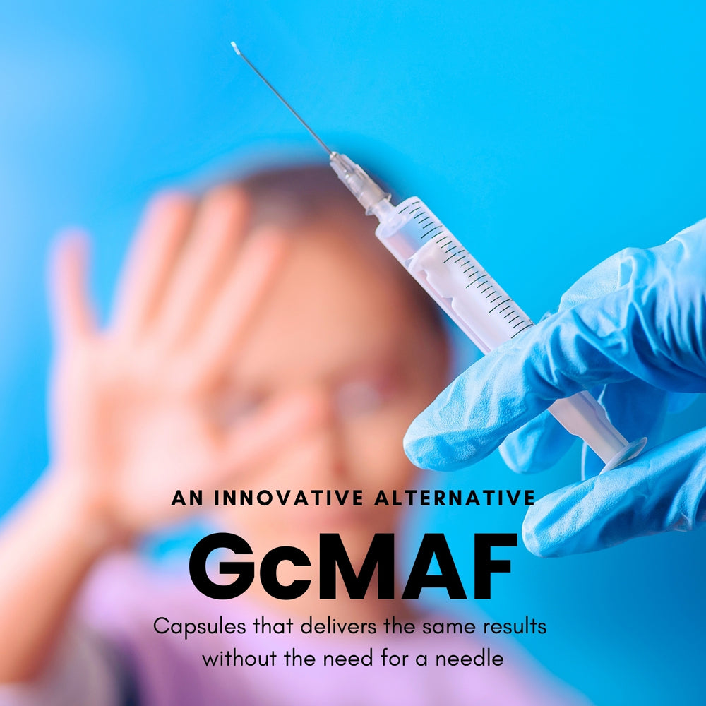 GcMAF in capsules, powder and lollies